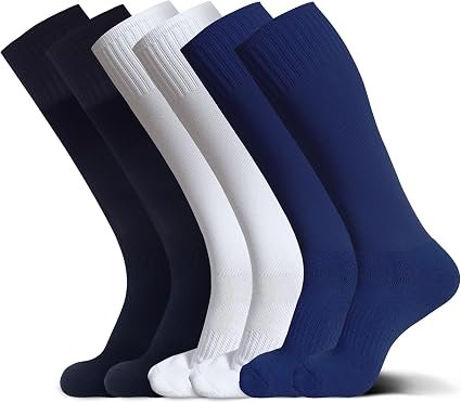 Women's Classic Crew Socks 6 Pairs Soft Stretch Athletic Sports Socks for Running Walking and Everyday Wear